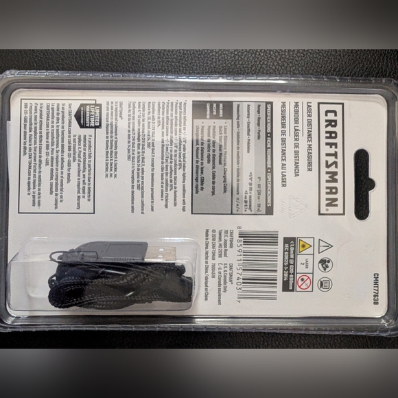 Craftsman Red Laser Distance Measurer - Compact Precision Tool - Picture 5 of 5